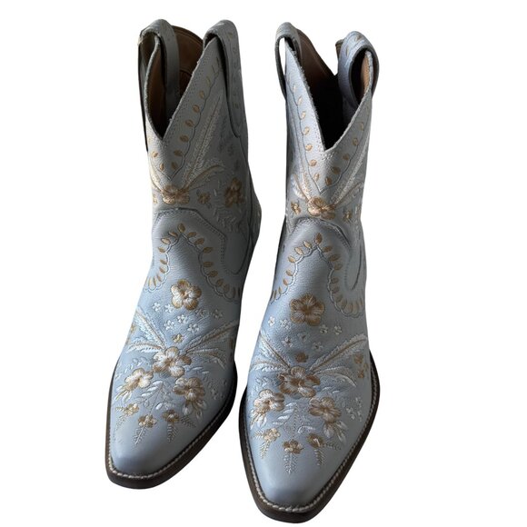 Brand New with Tags Boot Barn Dingo Ivory Embroidered Western Cowboy Boots - Picture 2 of 7